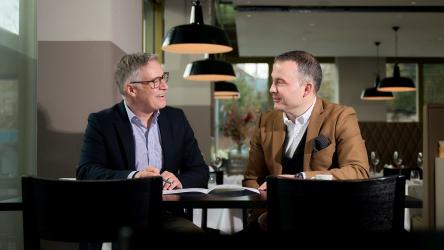 Thomas Friederich und Sven Rindlisbacher im Vorgespräch