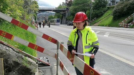 Geomatikerin unterwegs