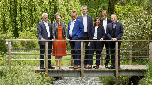 v.l.n.r.: Adrian Altenburger, Barbara Rigassi (Austritt per 30.9.2025), Reto Nause (Austritt per 31.12.2024), Mathias Prüssing, Flavia Wasserfallen, Michel Kunz, Stefan Niedermaier