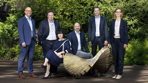 v.l.n.r.: Martin Moser, Moritz Bissegger, Marion Mattes, Michael Jaun, Marcel Ottenkamp, Cornelia Mellenberger